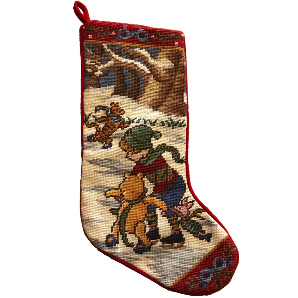 Disney Winnie the Pooh Needlepoint Stocking